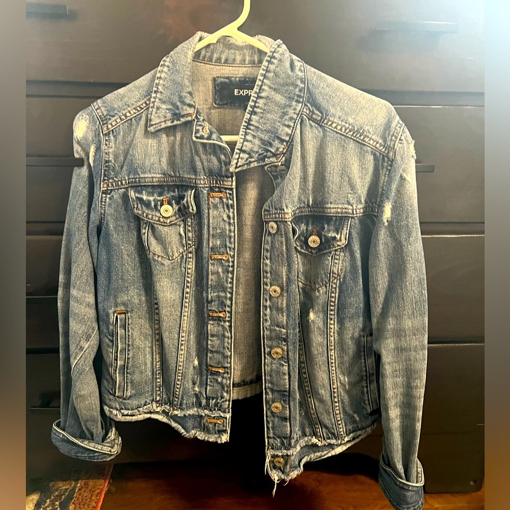 Express Distressed Jean Jacket